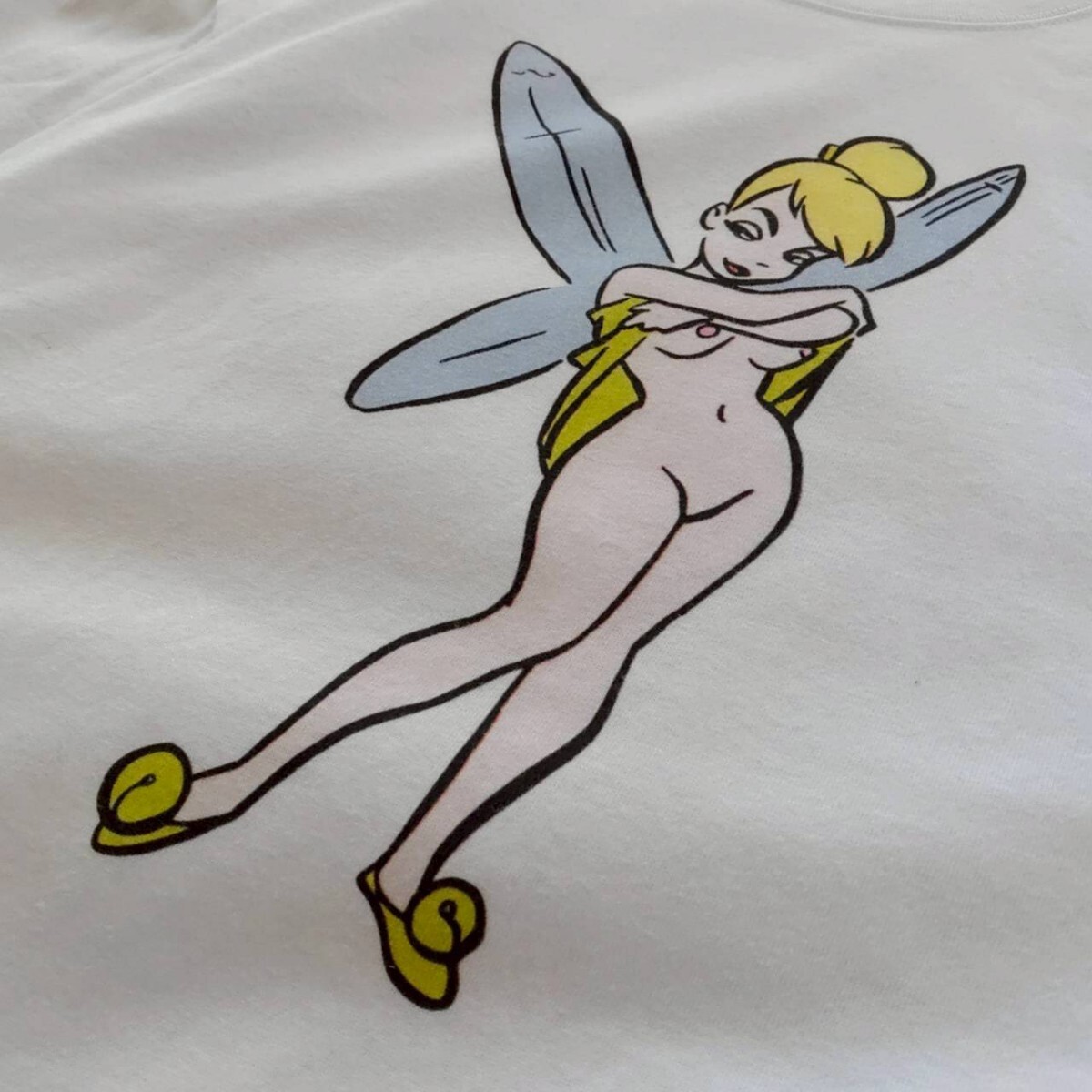 ANARCHY 妖精 ティンカーベル ディズニー オマージュ アナーキーシャツ 半袖 Tシャツ パンク ロック セディショナリーズ ヴィヴィアン SEX拍卖