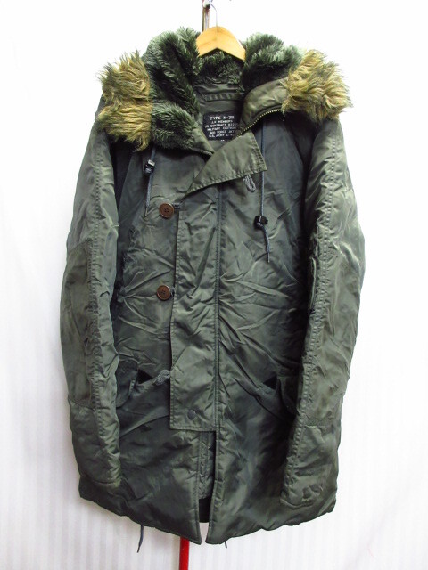 N-3B メンズ40 カーキグリーン系 N-2B 防寒ジャンパー フライトジャケット ミリタリーコート ミリタリージャケット 保温ブルゾン12131拍卖