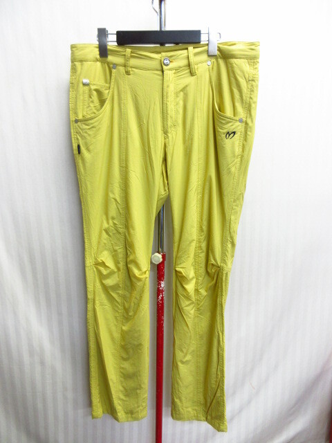 マスターバニーエディション ストレッチパンツ メンズ6 XL LL 黄 イエローパンツ スポーツスラックス ゴルフウエア ゴルフパンツ09031拍卖