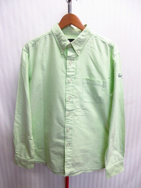 FAT エフエーティー 長袖ボタンダウンシャツ メンズJUMBO XL LL 緑 グリーンシャツ オックスフォードシャツ 刺繍ポケットシャツ09031拍卖