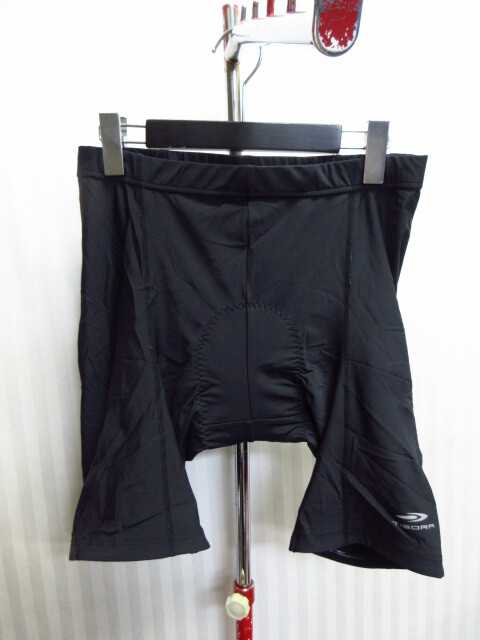 TIGORA ティゴラ 股パット入りサイクルパンツ メンズO XL LL 黒 サイクリングジャージパンツ サイクルショーツ 自転車ウエア 09043拍卖