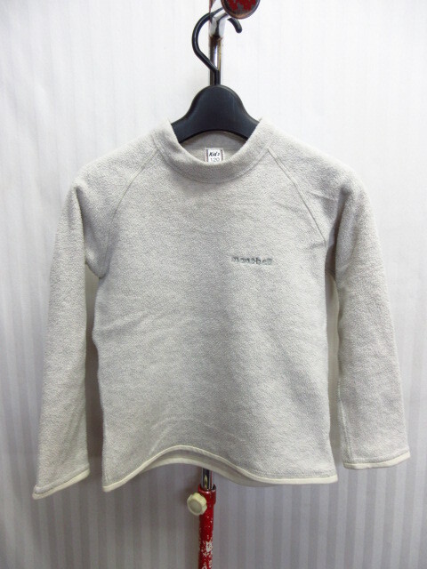 モンベル フリーストレーナー SIZE120 グレー キッズ 子供 アウトドアジャケット フリースジャケット ハイネック モックネック 09053拍卖