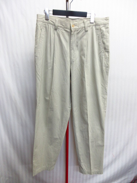 ISSEY MIYAKE イッセイミヤケ 90sヴィンテージ チノパン メンズXL LL ベージュ ワイドパンツ スラックスパンツ テーパードパンツ09103拍卖