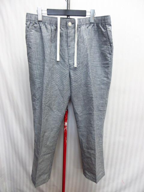 LANDS' END ランズエンド 千鳥格子柄リネンパンツ メンズXL LL イージーパンツ 総柄リラックスパンツ イージースラックス ズボン 09101拍卖