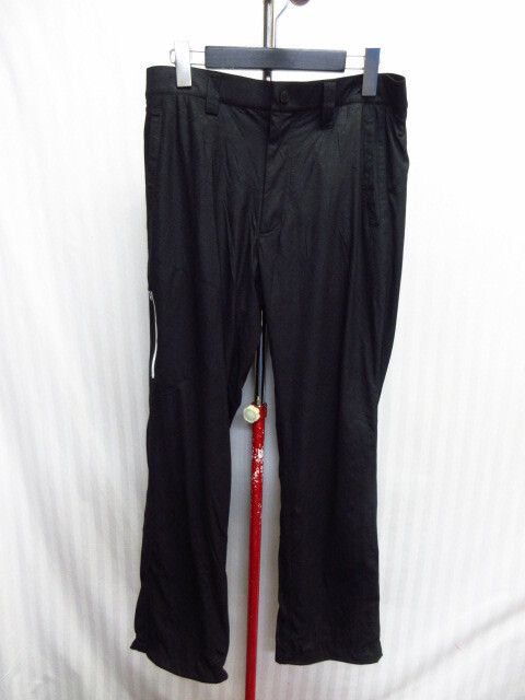 アディダスゴルフ ストレッチ入りナイロンパンツ メンズL 黒 ウインドブレーカー ゴルフウエア ゴルフパンツ スポーツスラックス 09112拍卖