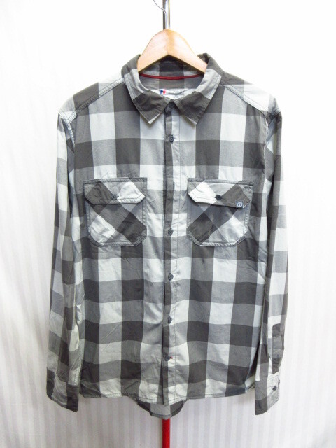 berghaus バーグハウス 長袖シャツ メンズL チェック柄シャツ 襟付き長袖カットソー アウトドアシャツ トレッキングシャツ 09124拍卖