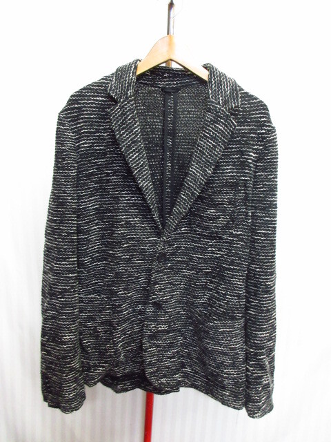 ZARA MAN ザラマン ニット地テーラードジャケット メンズXL LL 黒系 セータージャケット ブレザー ウールジャケット ブルゾン 09233拍卖