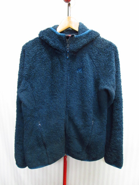 Millet ミレー ボアジャケット SIZE L 紺 フード付パイル地ブルゾン アウトドアフーディージャケット ブルゾン 保温防寒ジャンパー09231拍卖