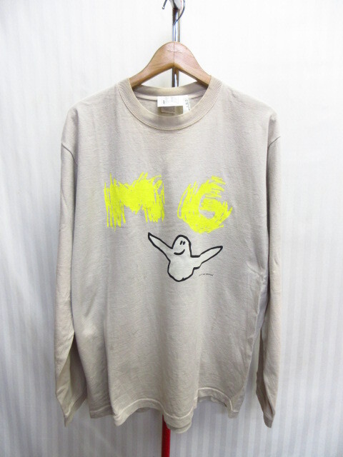マークゴンザレス 長袖Tシャツ メンズL ビッグロゴ長袖カットソー ロンT 長袖シャツ ベージュ系 MARK GONZALES スケボー スケーター09242拍卖
