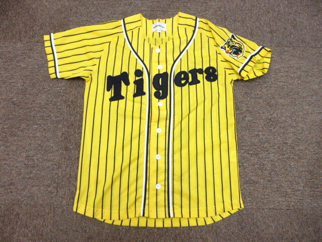阪神タイガース ユニフォーム メンズS 半袖ゲームシャツ レディース 女性にも イエロージャージ ベースボールシャツ 応援ジャージ 09102拍卖
