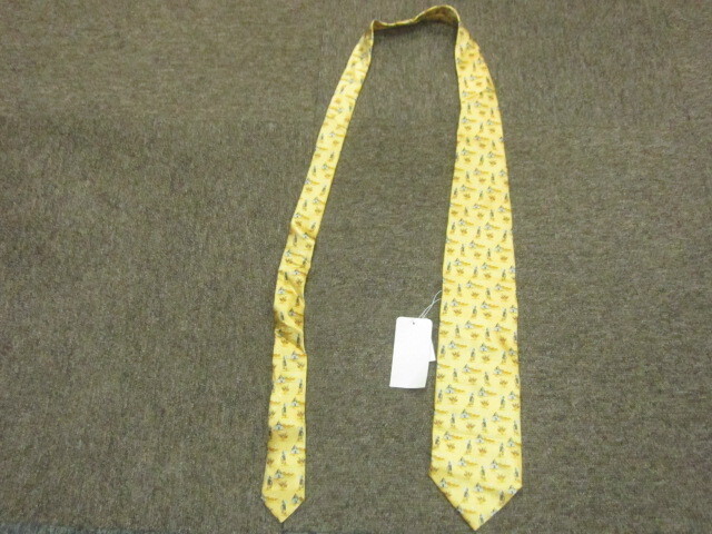 未使用 LEONARD PARIS レオナール ネクタイ 黄系 シルク使用ネクタイ 絹 シルクネクタイ タグ付き 新品 09200拍卖