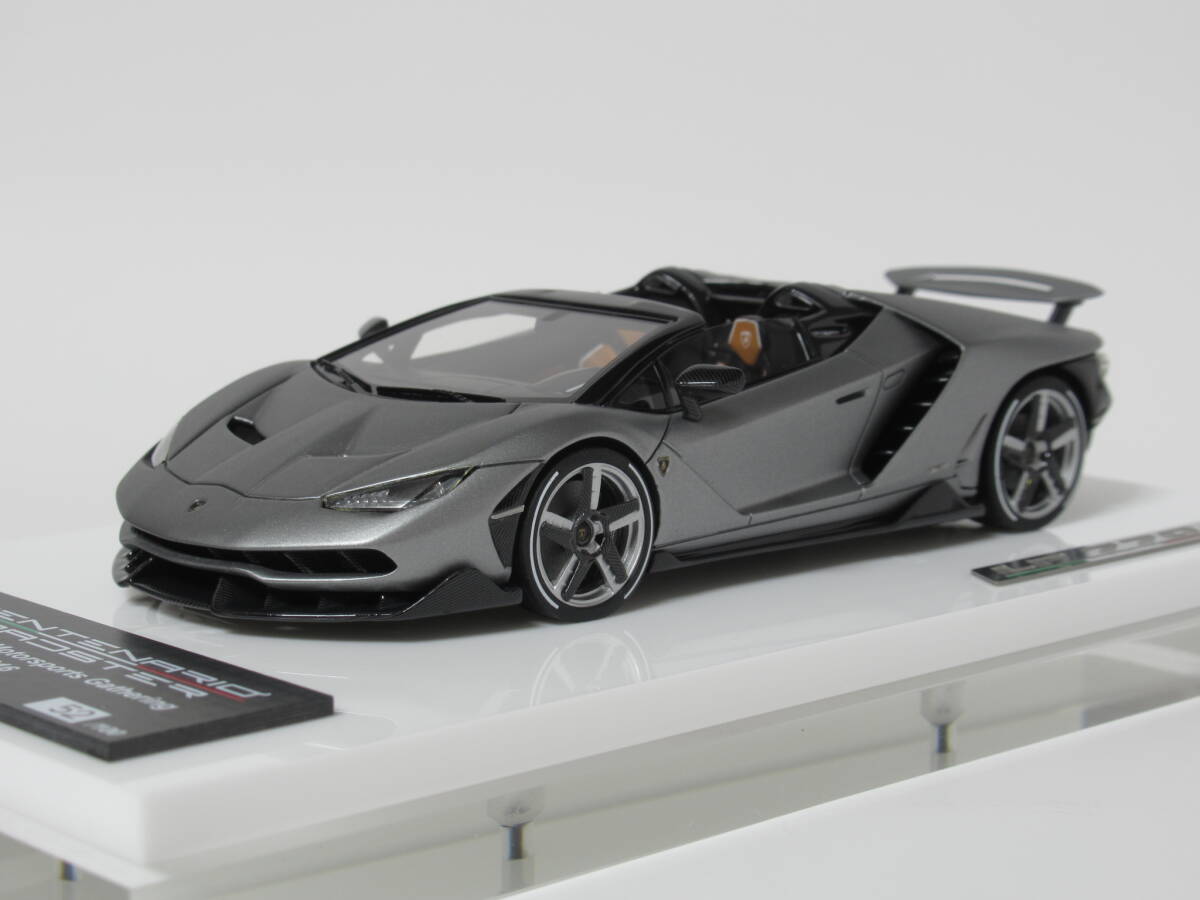 1/43 アイドロン ランボルギーニ チェンテナリオ ロードスター LP770-4 2016 リアウイングアップ アルジェント チェンテナリオ拍卖