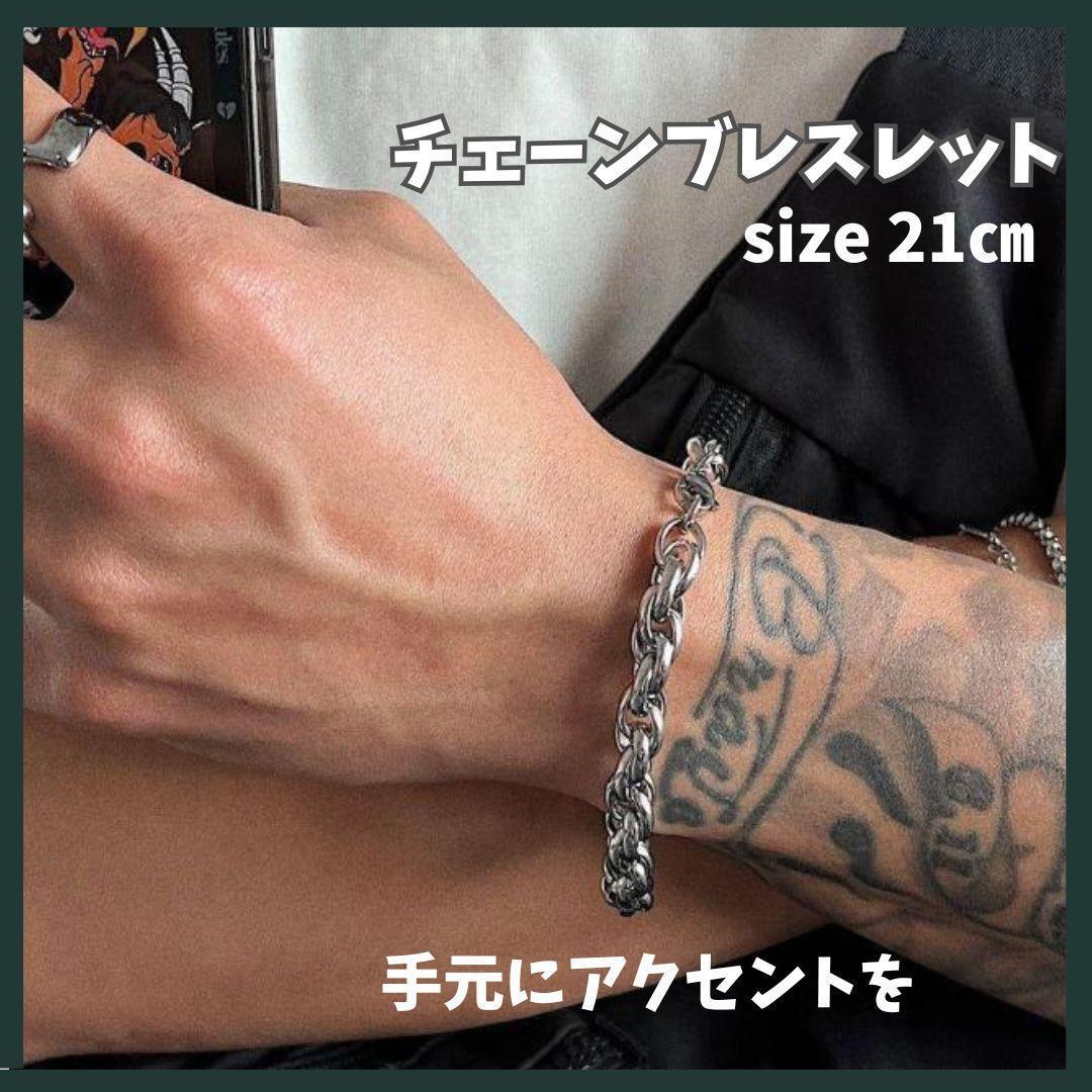 大人気 シルバー ブレスレット チェーン 21㎝ ヴィンテージ バングル拍卖