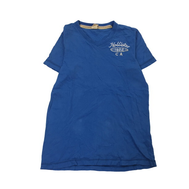 2404F-043 メンズ HOLLISTER ホリスター ブルー 半袖Tシャツ M 【送料一律!800円】拍卖