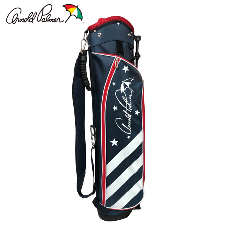 Arnold Palmer スタンド式キャディバッグ APCB-16F【アーノルドパーマー】【ゴルフ】【軽量】【6.5型】【ネイビー】拍卖
