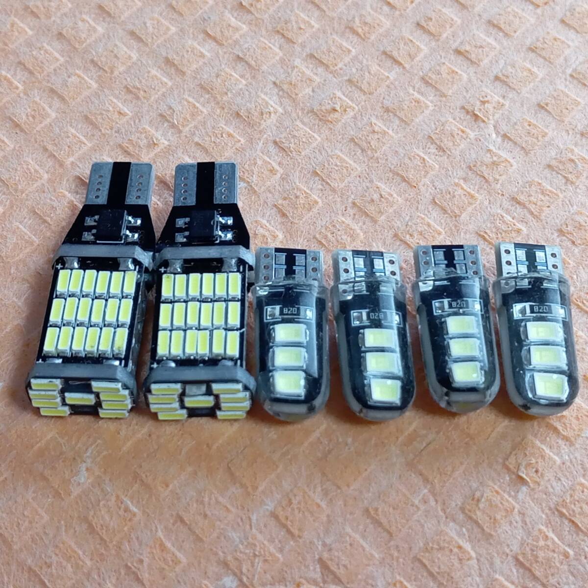 エブリィワゴン DA64系 DA17W 爆光!LED ポジション球 スモール バックランプ ナンバー灯 6個セット T16 ホワイト /45/6拍卖