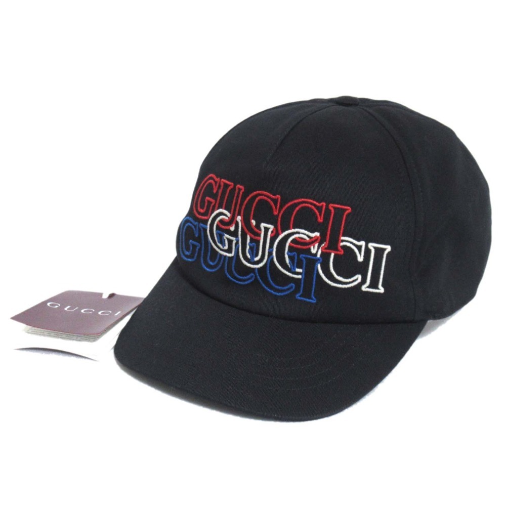 未使用 24AW GUCCI グッチ レターロゴ刺繍 ベースボールキャップ 帽子 788548 Lサイズ 59cm ネイビー拍卖