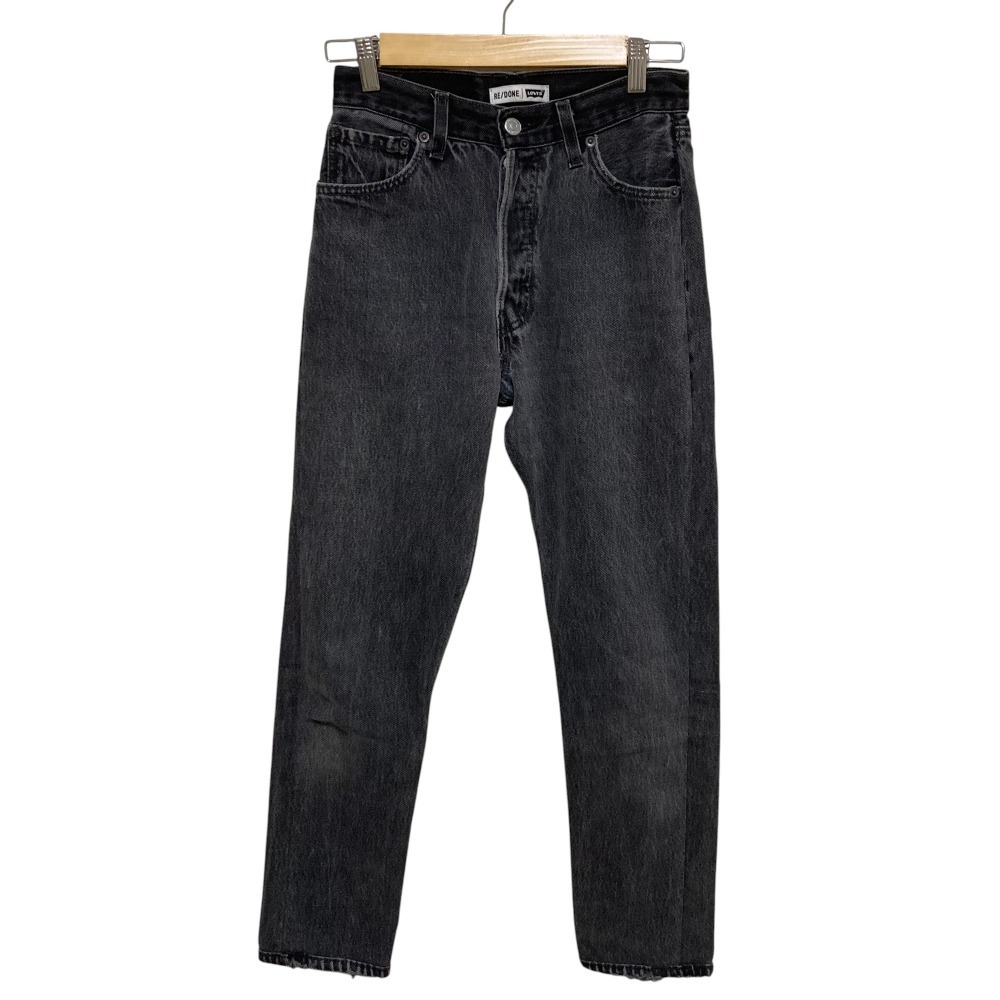 美品 RE/DONE リダン Levi's ヴィンテージリーバイス リメイク スリム テーパード デニムパンツ ジーンズ W24 ブラック拍卖