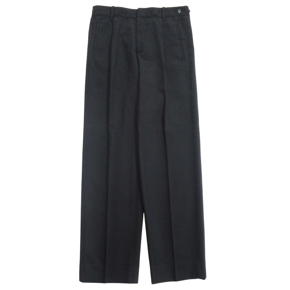 美品 00's Hussein Chalayan フセインチャラヤン テーパード パンツ スラックス サイドライン アーカイブ ヴィンテージ 46 黒拍卖