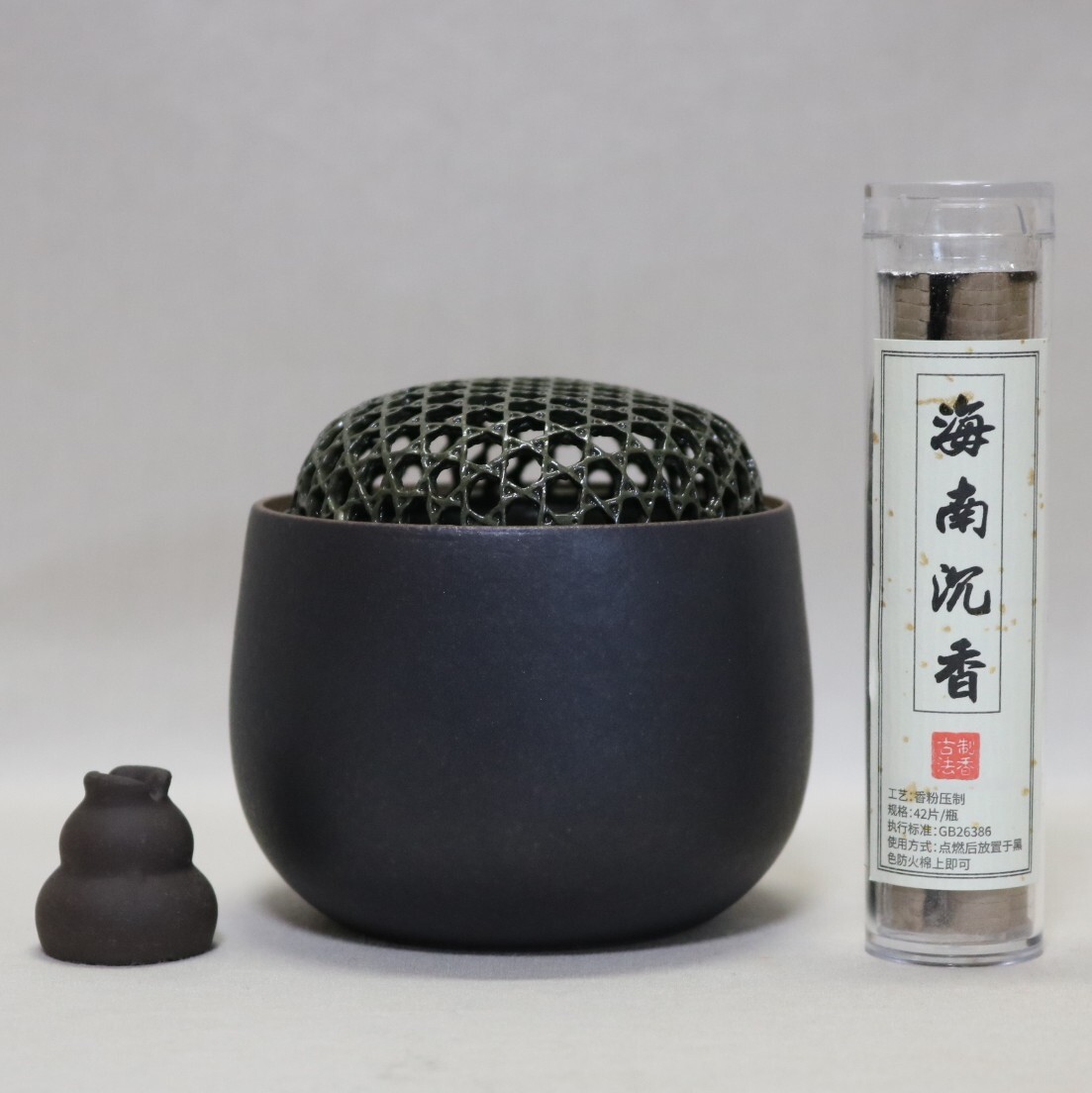 香炉 唐土蓋付香炉と唐土香のセット    BM12拍卖