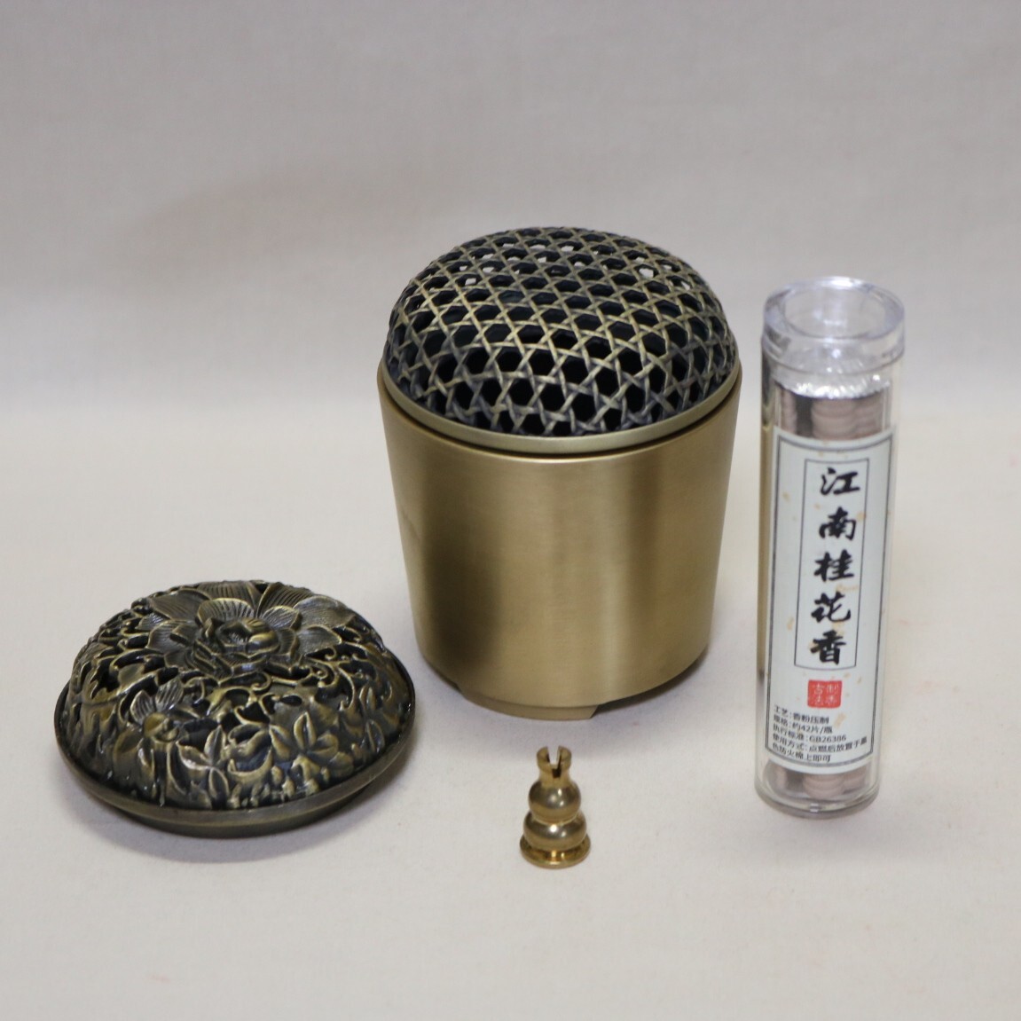 香炉 二種蓋聞香炉と唐土香のセット    CQ05拍卖