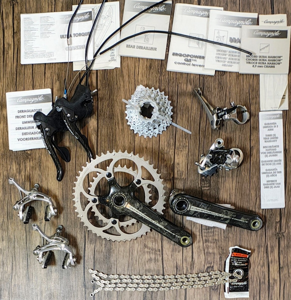 カンパニョーロ コーラス CHORUS 8点セット カンパコーラス8点 セット 10速 10S CAMPANOLO パーツ セラミックベアリング交換済み 拍卖