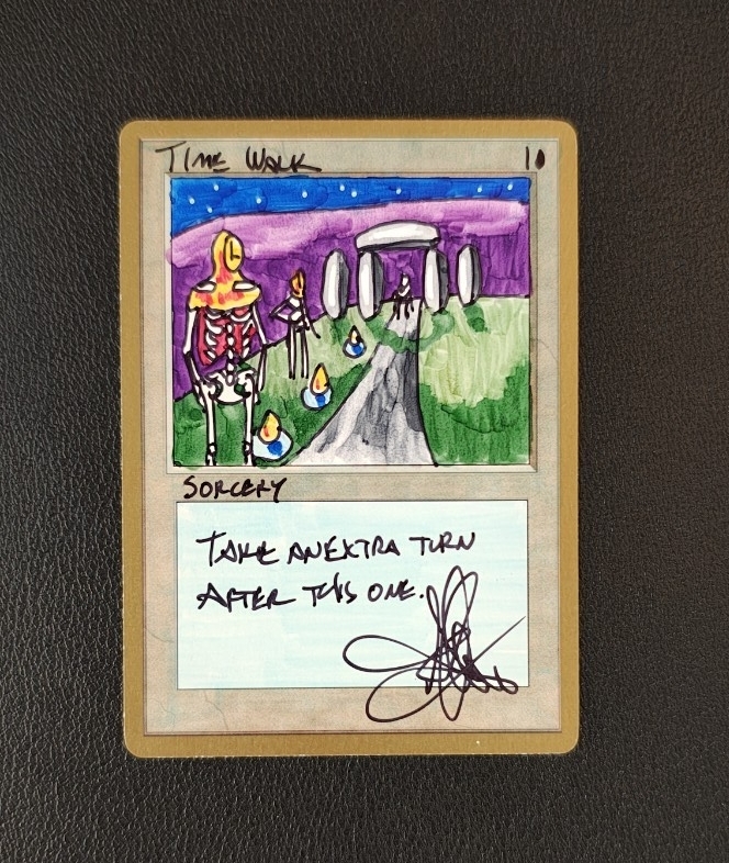 Time Walk Amy Weber氏 直筆サイン入りスケッチアート MTG拍卖