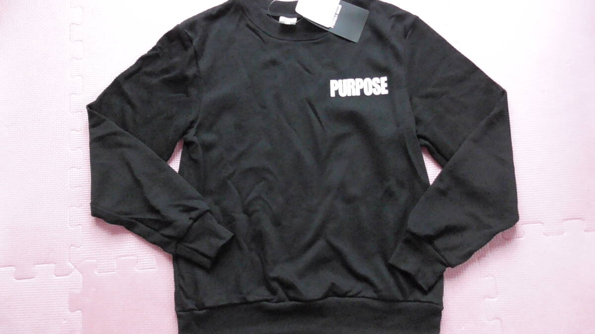 新品 150 長袖トレーナー 黒 胸元ワンポイント 背中英字ビッグロゴ かっこいい バックプリント 裏毛 小学生 男の子 秋物 140〜 送料無料拍卖