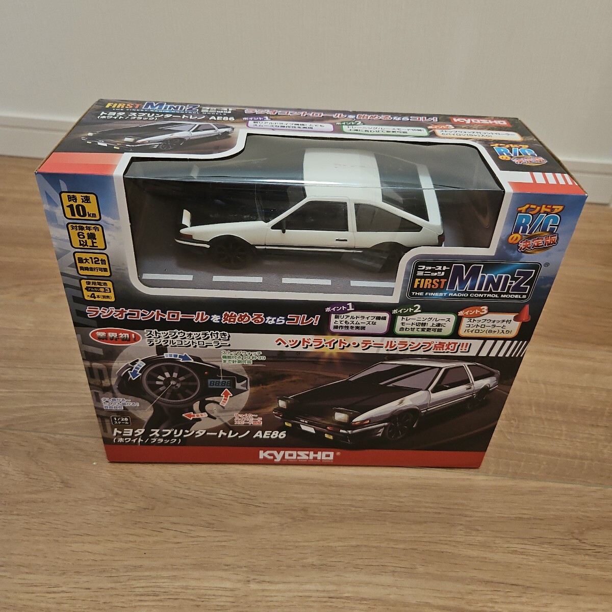 ファーストミニッツ スプリンタートレノ ラジコン MINI-Z 京商 AE86 ハチロク トレノ RC 白黒 未使用 拍卖
