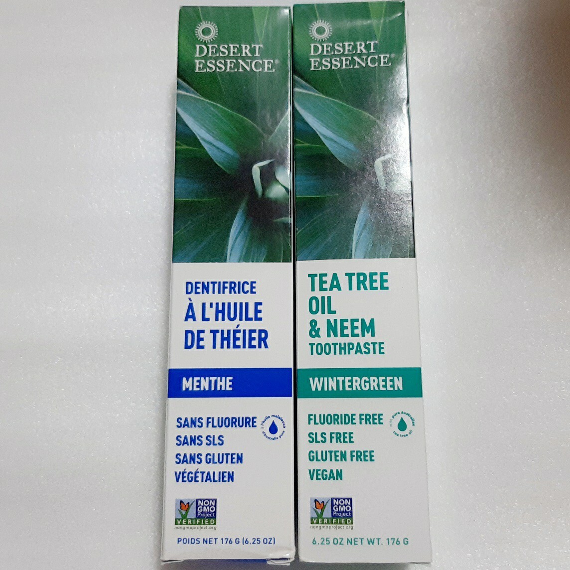 新品 デザートエッセンス ニーム入歯磨き粉 ミント&ウィンターグリーン 176g × 2本拍卖