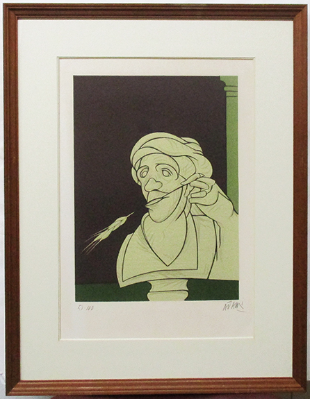 ヴァレリオ・アダミ『Philosopher』リトグラフ ed.51/100. 鉛筆サイン 額、箱付き 1982年制作 Valerio Adami拍卖