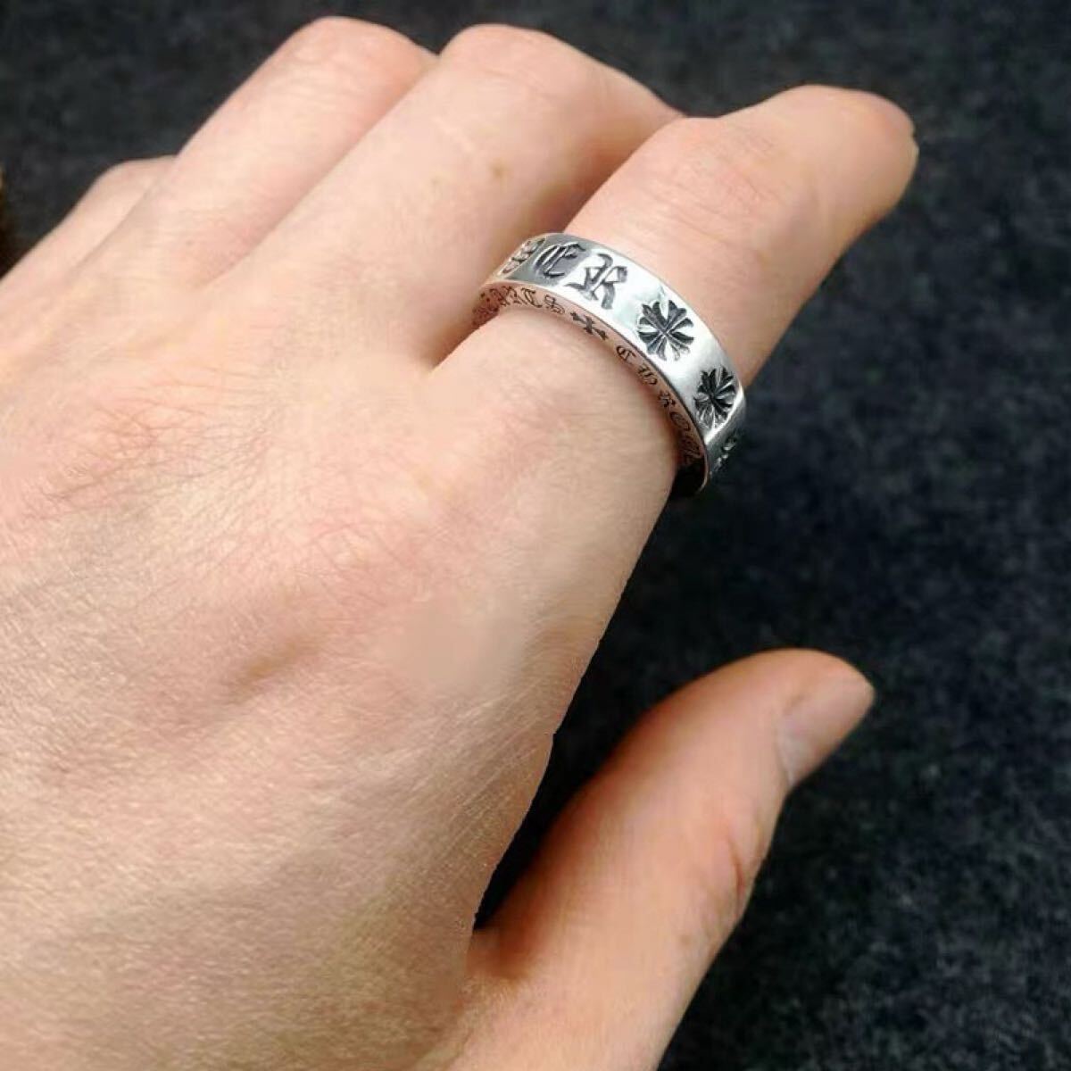 【22号】ホースシュー&クロス★クロスⅠ★リング★STYLISH&LUXURY!十字架 クロス スペーサーリング シルバー 指輪 フローラル拍卖