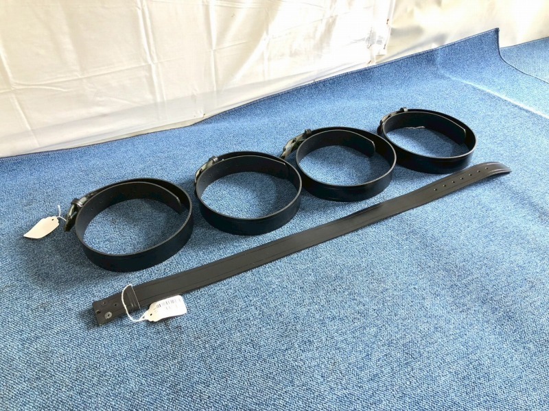 【米軍放出品】未使用品 ポリスベルト 5本 MP用レザーベルト サイズ36 幅4.5cm×長さ107cm ブラック ミリタリー (80) ☆BI4JK-W#25拍卖