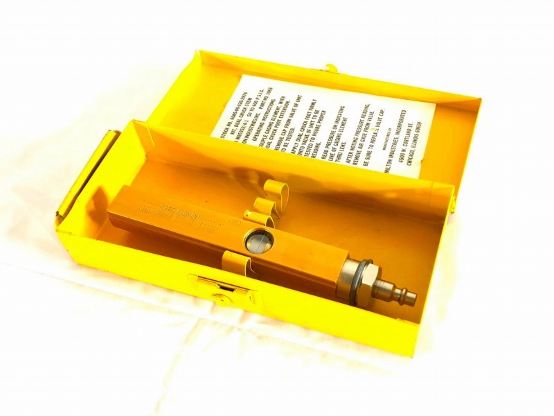 【米軍放出品】圧力ゲージ エアーゲージ 50~600PSI Milton M85352/4-1 タイヤゲージ 整備 メンテナンス ケース付 (60) ☆BI25EK-W#25拍卖