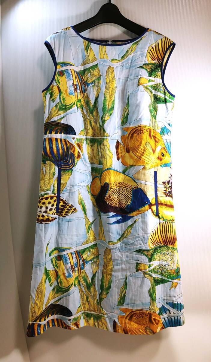 未使用タグ付き★49AV JUNKO SHIMADAジュンコシマダノースリーブワンピース サイズ40拍卖