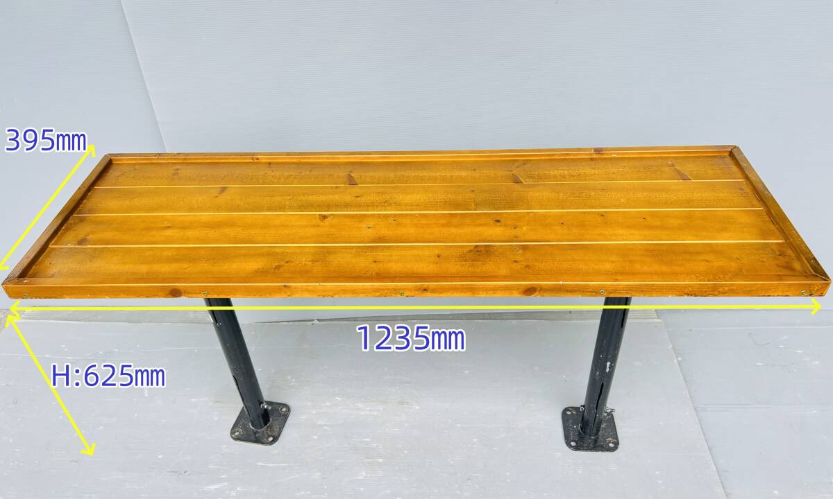 18105N 豪華 観光バス 大型 バス サロンバス 木材 テーブル 約1235×395mm 高さ625mm ステー 付き拍卖