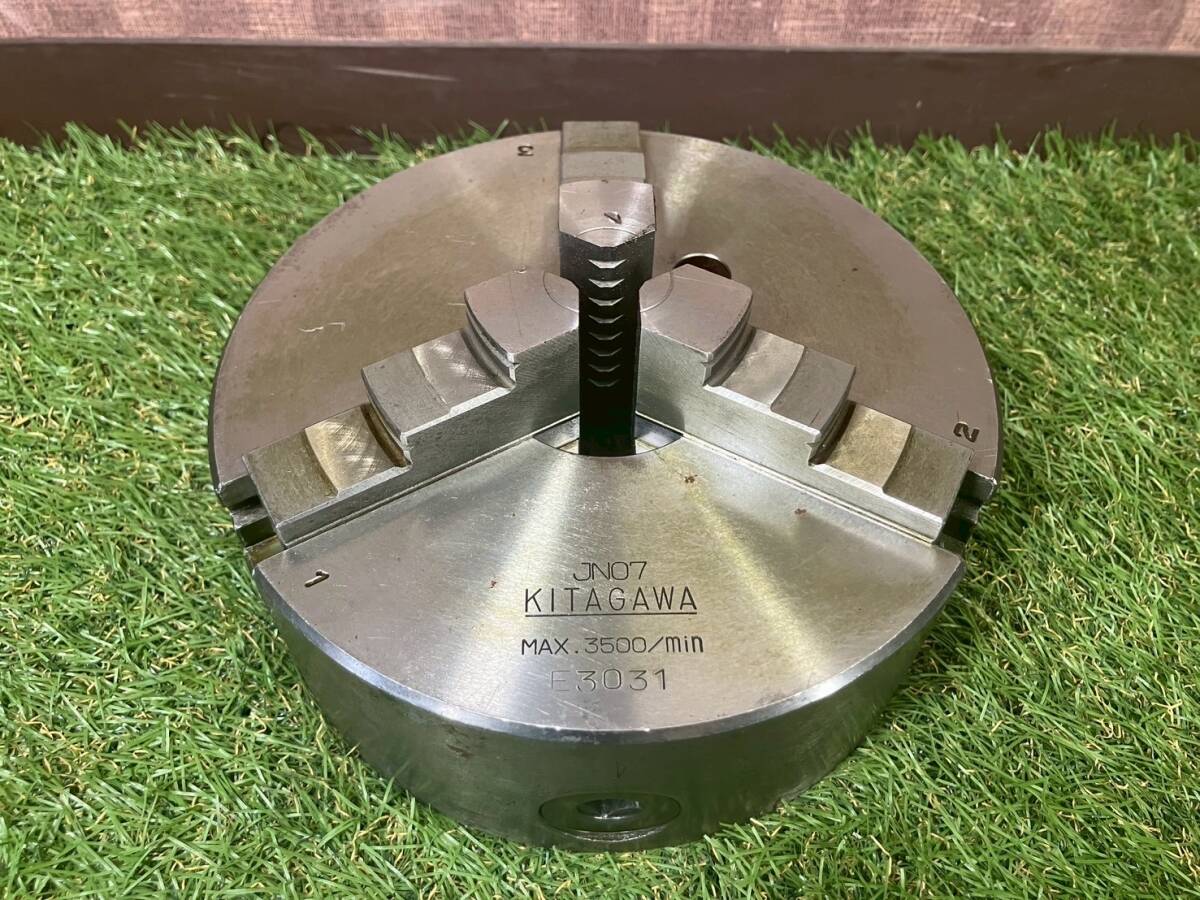 【美品】KITAGAWA 北川鉄工所 チャック JN07 旋盤 3ッ爪チャック キング工具 【1598K】拍卖