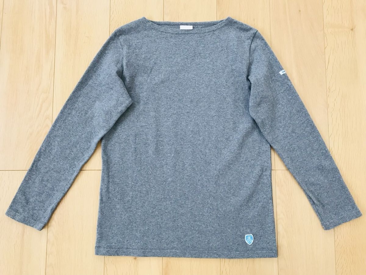 【良品】ORCIVAL オーチバル*クルーネックカットソー*グレー*2拍卖