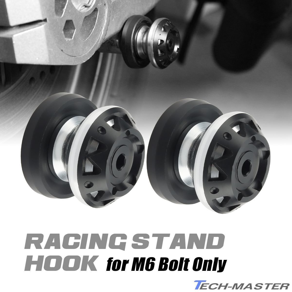 バイク スタンドフック 6mm M6 シルバー レーシングスタンド メンテナンススタンド用 SZ527-S拍卖