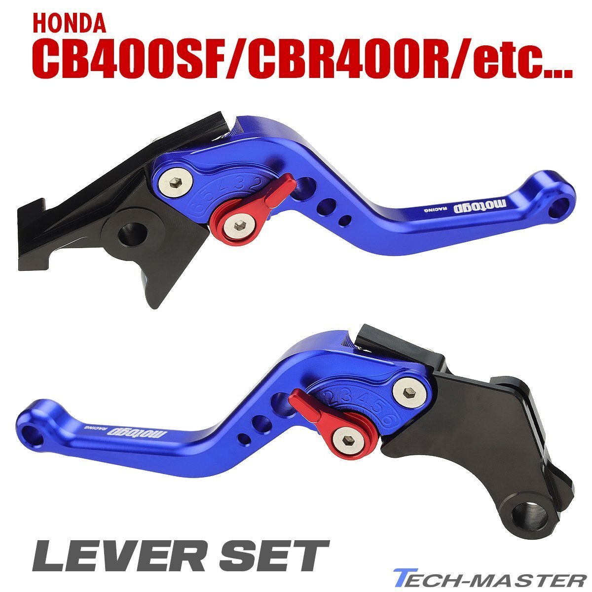 CB400 ブレーキ&クラッチ レバー セット ブルー 角度 調整機能付き ホンダ CBR400 CB250 など SZ302-B拍卖