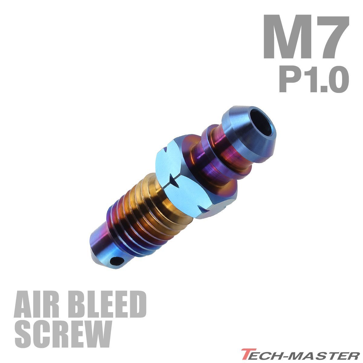 M7 P1.0 エアブリーダー スクリュー 64チタン合金 エアブリード 焼きチタンカラー 1個 JA080拍卖