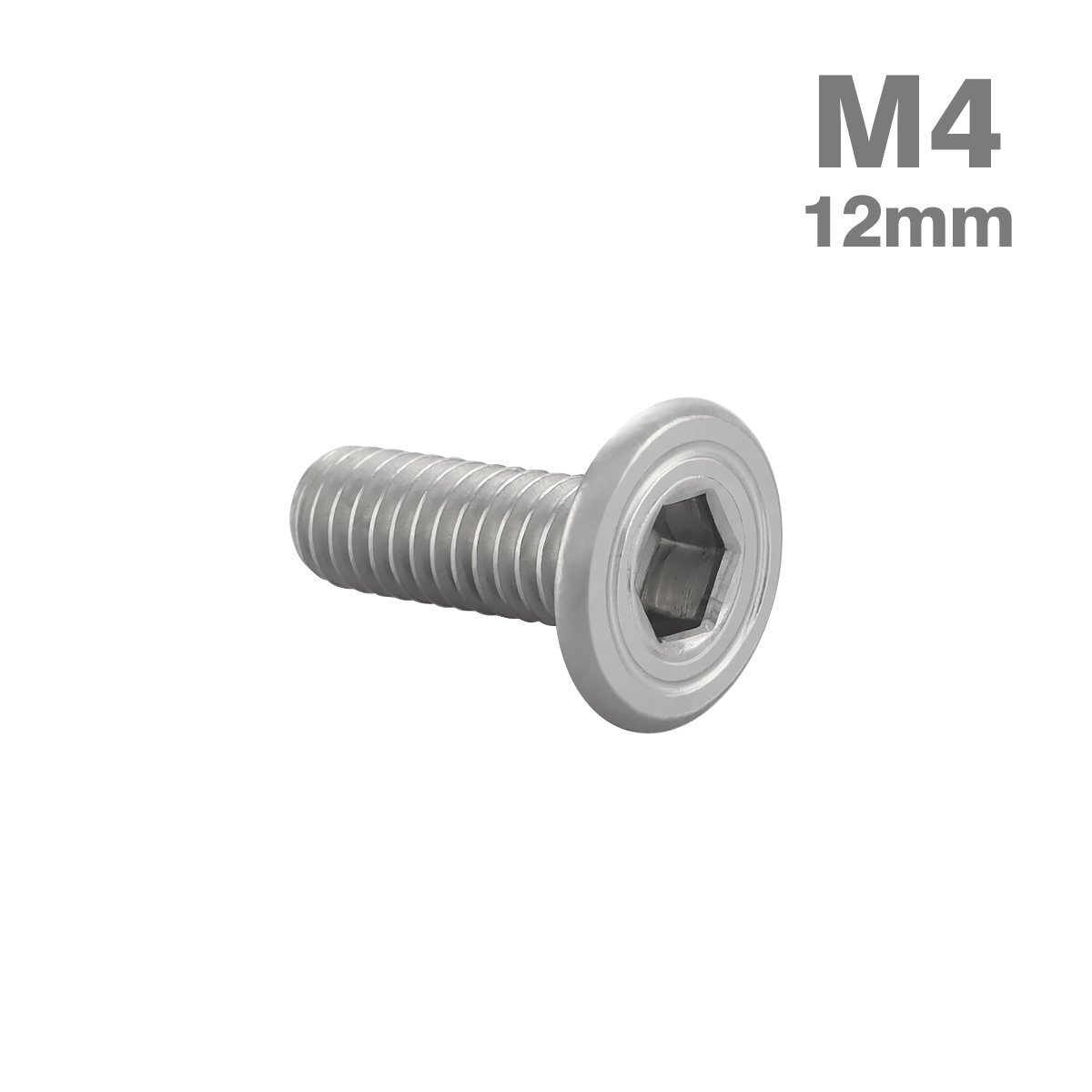 M4×12mm P0.7 皿ボルト フラット ステンレス シルバー 原色 カウル スクリーン フェンダー ロードバイク カスタム 1個 TR0997拍卖
