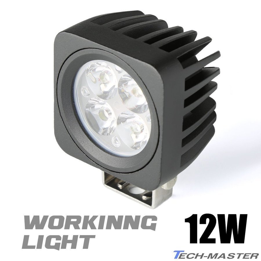 12W LED作業灯 狭角 スポットライト パワーLED 防水 車/トラック/船舶 ワークライト フォグランプ バックランプ 汎用 DC12V/24V PZ160拍卖