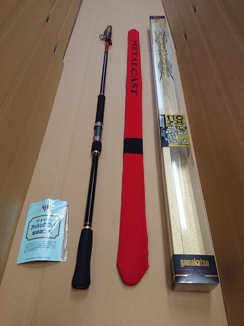 @【未使用品】 訳あり がまかつ がま磯 メタルキャスト 110XH ショアジギングロッド METALCAST拍卖