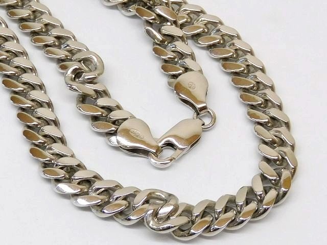 3F 新品同様品 定価69,800円 AVALANCHE アヴァランチ アバランチ ■ シルバー マイアミ ネックレス 幅7mm 55cm メンズ □7I ムニ100拍卖