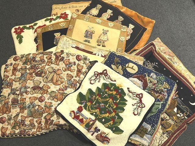クッションカバー まとめてセット テディベア柄 クリスマス柄 等◇ FlemishTapestries NEW COUNTRY GEAR 川島織物セルコン 等 ▼7I拍卖