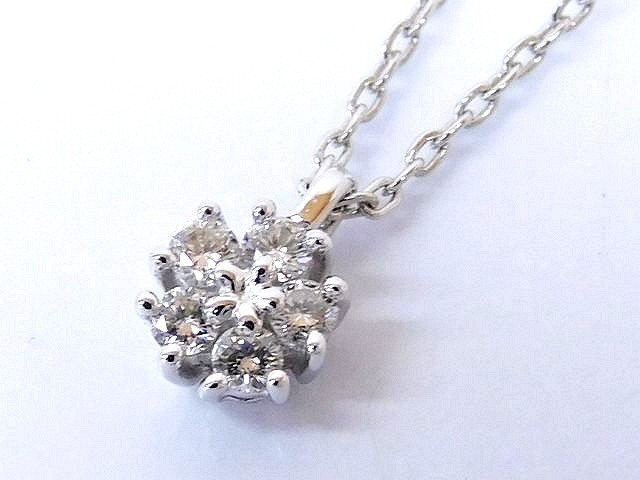 美品 TASAKI タサキ ネックレス ■ K18 WG ホワイトゴールド ダイヤ 0.03ct 約1.4g 田崎 □7I拍卖