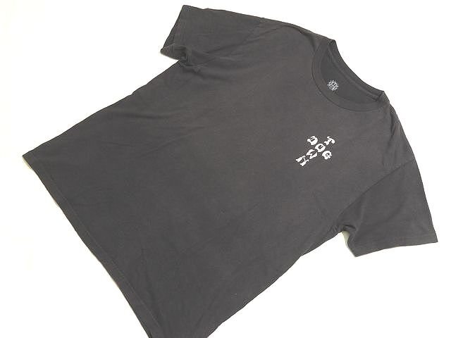 ※送料無料 D75 USA製 ヴィンテージ ドッグタウン 半袖 Tシャツ ◇ L ブラック系 DOGTOWN メンズ 黒 クロスデザイン バックプリント ▼7I拍卖
