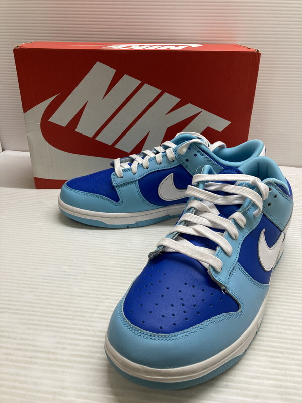 MIN 【中古美品】 NIKE ナイキ DM0121-400 DUNK LOW RETRO QS 27cm FLASH/WHITE‐ARGON BLUE-FLASH メンズ 〈160-250909-ks-08-MIN〉拍卖