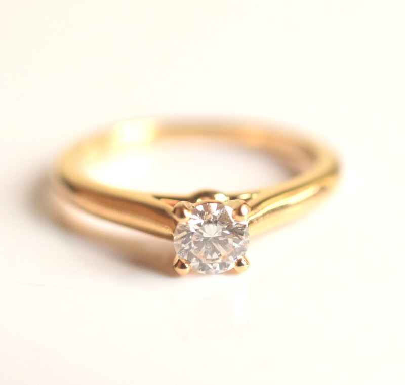 ICH【中古】Cartier カルティエ K18 PG ソリテール リング ダイヤ0.31カラット 重さ2.4g〈182-250512-SS-19-ICH〉拍卖